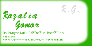 rozalia gomor business card